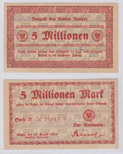 5 Millionen Mark Banknote Inflation Amt Rauxel 25.08.1923 (126266)