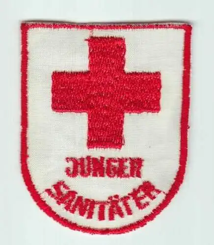 DDR Stoffabzeichen Aufnäher JP Junger Sanitäter DRK Rotes Kreuz (144934)