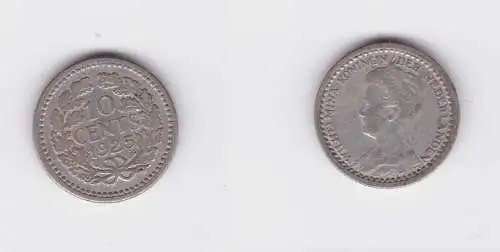 10 Cent Silber Münze Niederlande 1925 (126869)