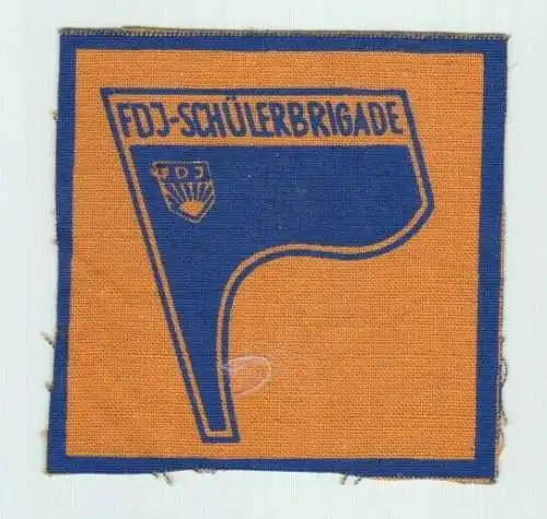 DDR Aufnäher Abzeichen für den Einsatz in FDJ-Schülerbrigaden (145195)