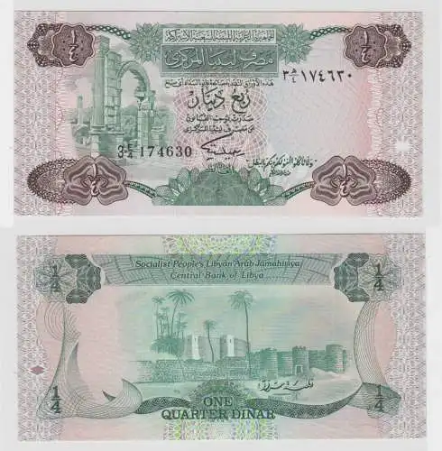 1/4 Dinar Banknote Libyen Libya (1984) kassenfrisch (138782)