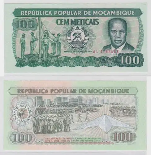 100 Meticais Banknote Mocambique Mosambik 1983 kassenfrisch (138619)