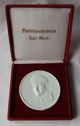 DDR Porzellan Medaille Parteihochschule Karl Marx - Ernst Thälmann (115359)