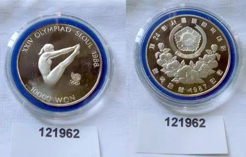 10000 Won Silber Münze Korea Olympiade 1988 Seoul 1987 (121962)