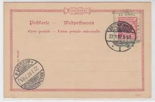 70411 Privat Ganzsachen Postkarte PP10 C3/02 22.März 1897
