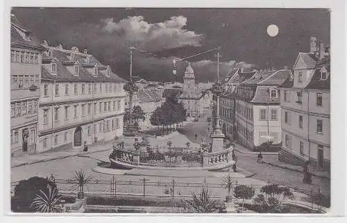 68920 Ak Gotha Schloßberg und Hauptmarkt bei Nacht 1913