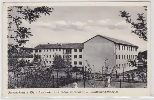 25945 Ak Germersheim am Rhein Auslands- und Dolmetscher Institut 1956