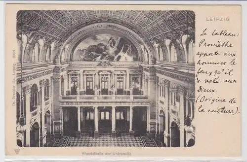 85329 Ak Leipzig Wandelhalle der Universität um 1900