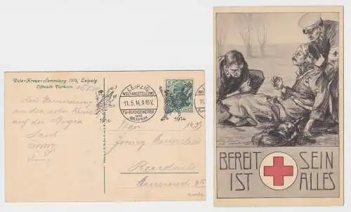 87693 Ak Leipzig Rote Kreuz Sammlung 1914