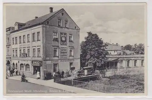 96578 Ak Borna bei Leipzig Restaurant Stadt Altenburg mit Kegelbahn um 1930