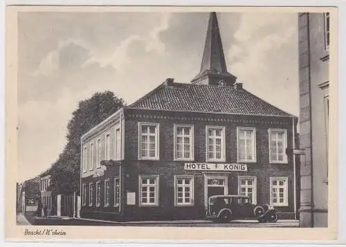 70846 Ak Bracht Niederrhein/ Brüggen, Hotel König, Gebäudeansicht, um 1930