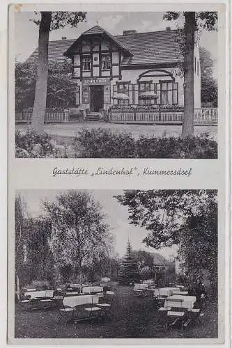 47748 Ak Kummersdorf Storkow - Gaststätte "Lindenhof", Gebäudeansicht - um 1920