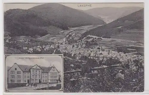 12206 Ak Laasphe - Totalansicht, Hotel Wittgensteiner Hof - Gebäudeansicht, 1909