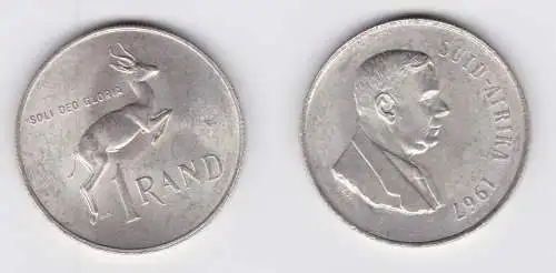 1 Rand Silber Münze Südafrika 1967 Springbock (155922)