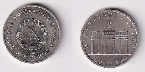 DDR Gedenk Münzen 5 Mark Brandenburger Tor 1979 Stempelglanz (167444)