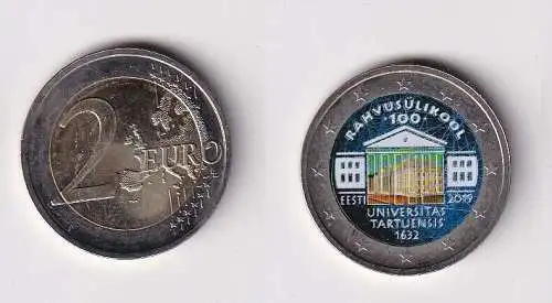 2 Euro Farb-Münze Estland 2019 100. Jahrestag der Gründung der Uni Tartu(166721)