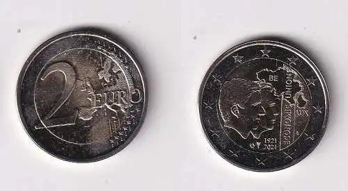 2 Euro Bi-Metall Münze Belgien 100 Jahre Wirtschaftsunion mit Luxem.2021(166621)