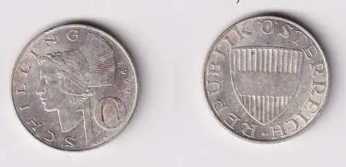 10 Schilling Silber Münze Österreich 1971 f.vz (166215)