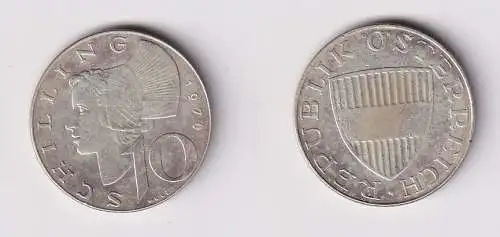 10 Schilling Silber Münze Österreich 1970 f.vz (166174)
