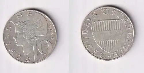 10 Schilling Silber Münze Österreich 1966 ss+ (166459)