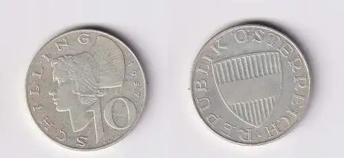 10 Schilling Silber Münze Österreich 1957 ss+ (166100)