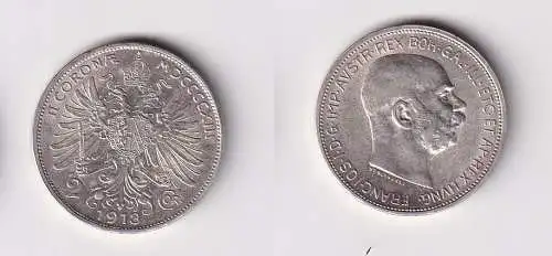 2 Kronen Silber Münze Österreich 1913 f.vz (166176)