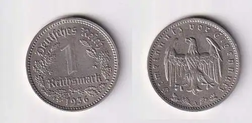 1 Mark Nickel Münze III.Reich 1936 A Jäger Nr. 354 f.vz (166164)