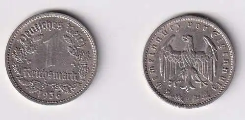 1 Mark Nickel Münze III.Reich 1936 D Jäger Nr. 354 f.vz (166775)