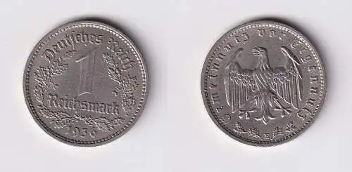 1 Mark Nickel Münze III.Reich 1936 E Jäger Nr. 354 f.vz (166516)