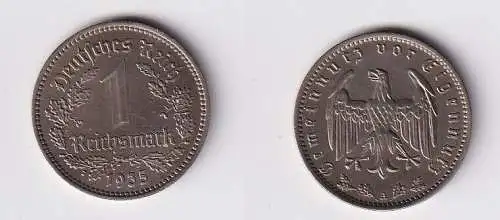 1 Mark Nickel Münze III.Reich 1935 A Jäger Nr. 354 vz (166056)