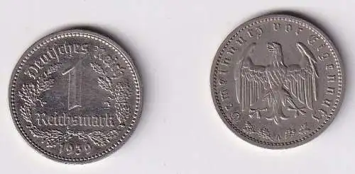 1 Mark Nickel Münze III.Reich 1939 A Jäger Nr. 354 ss+ (166738)