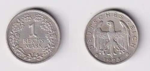 1 Reichsmark Silber Münze Weimarer Republik 1925 F f.vz (166743)