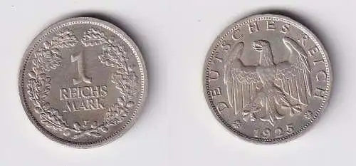 1 Reichsmark Silber Münze Weimarer Republik 1925 J f.vz (166681)
