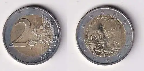 2 Euro Bi-Metall Münze Belgien 2019 25. Gründungstag des Europäischen W (166224)