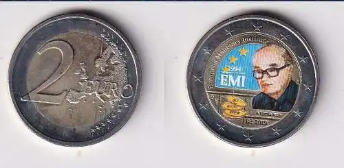 2 Euro Bi-Metall Farbmünze Belgien 2019 25. Gründungstag des Europäisch (165377)