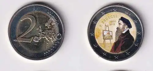 2 Euro Bi-Metall Farbmünze Belgien 2019 450. Todestag Pieter Bruegel (166165)