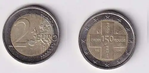 2 Euro Bi-Metall Münze Belgien 2014 150 Jahre Rotes Kreuz (166341)