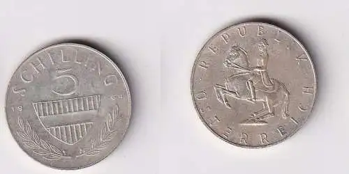 5 Schilling Silber Münze Österreich 1964 ss+ (166231)