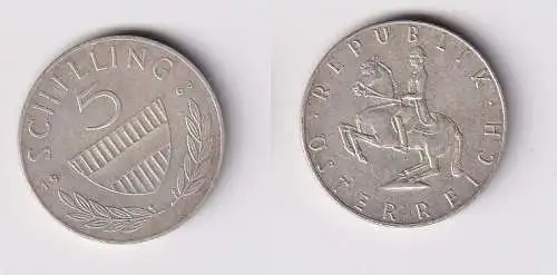 5 Schilling Silber Münze Österreich 1963 f.vz (166445)