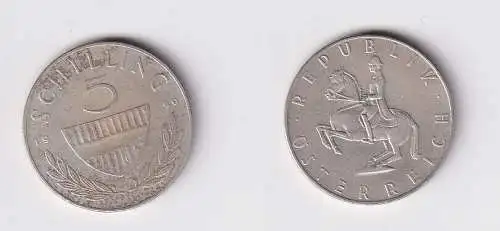 5 Schilling Silber Münze Österreich 1960 f.vz (166230)