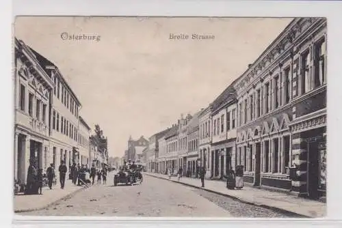 905301Ak Osterburg Breite Strasse mit Automobil 1909