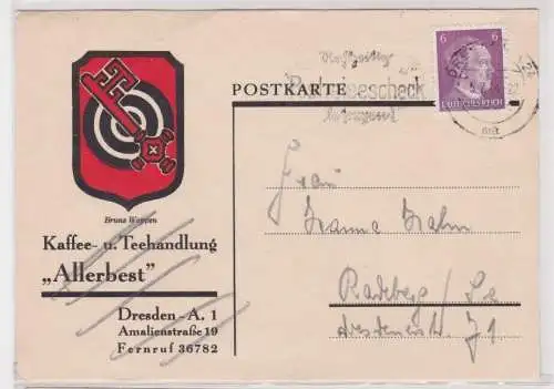 905926 AK Dresden - Kaffee- und Teehandlung "Allerbest" 1944