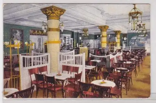 41828 AK Chemnitz - Café Fürstenhof, Innenansicht 1914