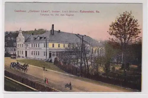 905382  Ak Rabenstein in Sachsen Gasthaus "Goldener Löwe" 1912