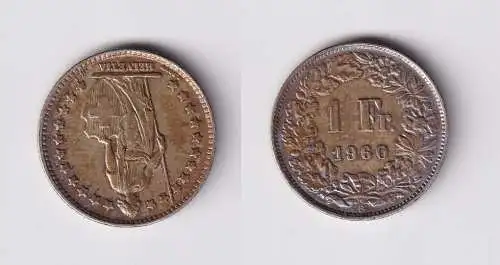 1 Franken Silber Münze Schweiz 1960 B (162925)