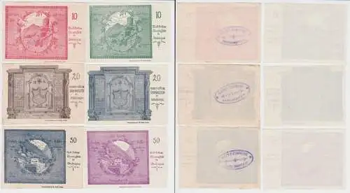 6 Banknoten 10 bis 50 Heller Notgeld Marktkommune Sarmingstein (140692)