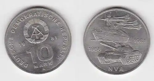 DDR Gedenk Münze 10 Mark 25 Jahre Nationale Volksarmee NVA 1981 (130040)