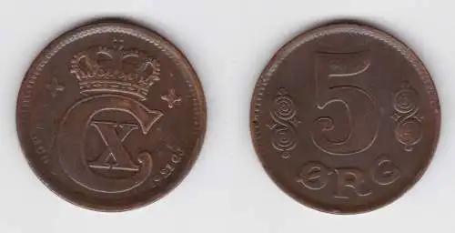 5 Öre Kupfer Münze Dänemark 1921 (133550)