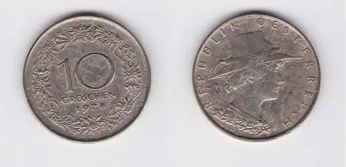 10 Groschen Kupfer-Nickel Münze Österreich 1928 (133570)
