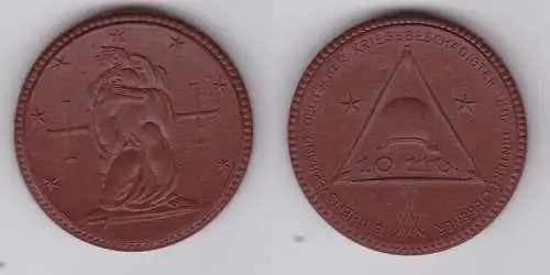 10 Mark Porzellan Medaille Einheitsverband um 1923 (133540)